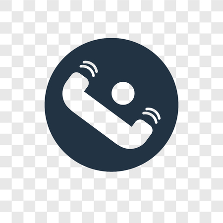 Phone call vector icon isolated on transparent background, Phone call transparency logo conceptのイラスト素材