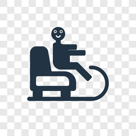 Sled vector icon isolated on transparent background, Sled transparency logo concept