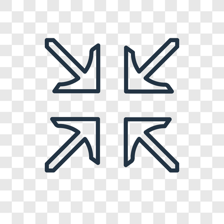 Center align concept vector linear icon isolated on transparent background, Center align concept transparency concept in outline styleのイラスト素材