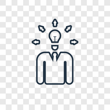 Investor concept vector linear icon isolated on transparent background, Investor concept transparency concept in outline styleのイラスト素材