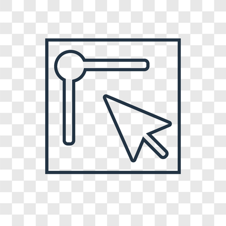 Edit corner concept vector linear icon isolated on transparent background, Edit corner concept transparency concept in outline styleのイラスト素材