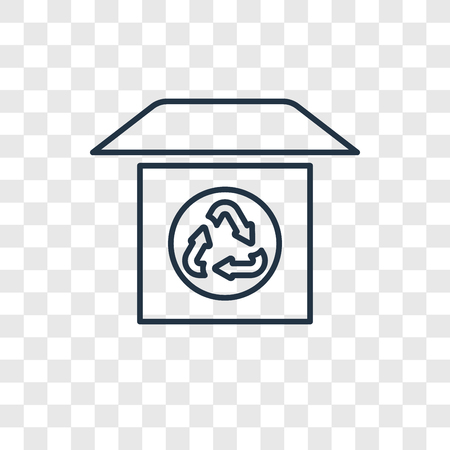 Ecological house concept vector linear icon isolated on transparent background, Ecological house concept transparency concept in outline styleのイラスト素材