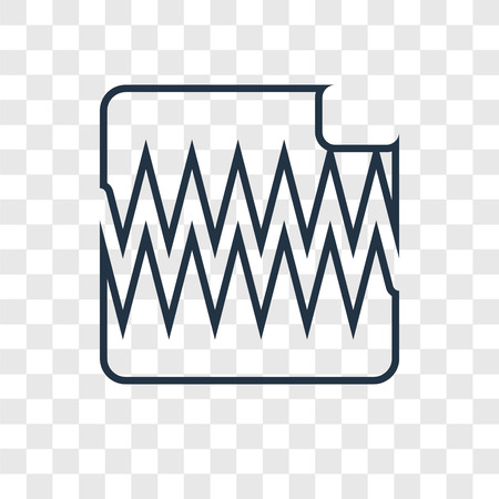 Audio file concept vector linear icon isolated on transparent background, Audio file concept transparency concept in outline styleのイラスト素材