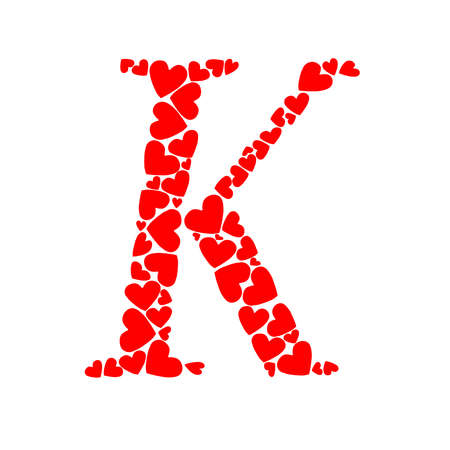 Letter K heartのイラスト素材