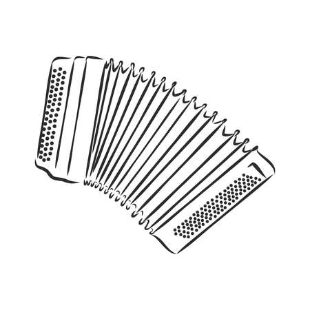 Musical accordion icon. Simple element illustration. Musical accordion symbol design template. Can be used for web and mobile on white backgroundのイラスト素材
