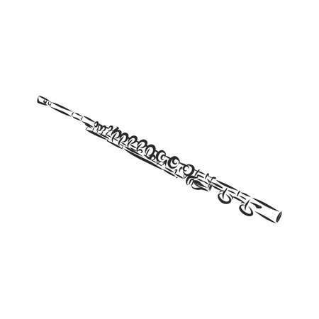 Flute illustration, drawing, vectorのイラスト素材