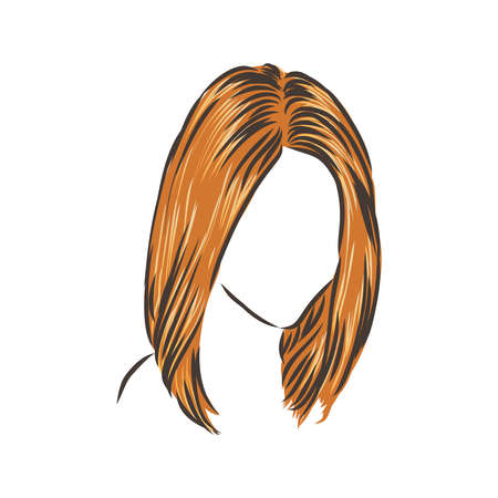 Fashion illustration. Woman with stylish hairstylesのイラスト素材