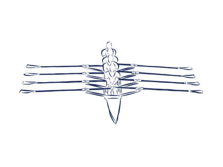 World Sport training, academic rowing iconのイラスト素材