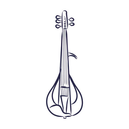 violin Isolated on white background.のイラスト素材