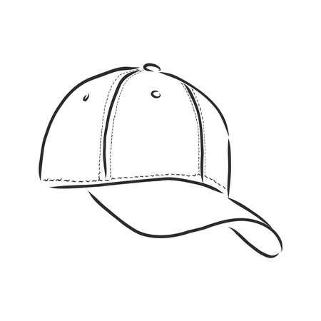 Vector illustration of baseball cap , cap, vector sketchのイラスト素材