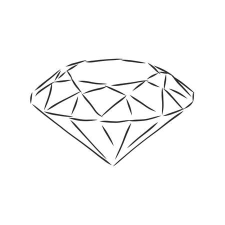 Sketch pencil. Diamond, diamond vector sketch illustrationのイラスト素材