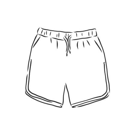 Vector illustration of shorts. Casual clothesのイラスト素材