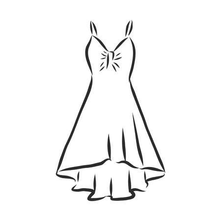 Fashion illustration vector. Women dressのイラスト素材