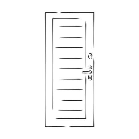 Hand Draw Sketch of Doorsのイラスト素材
