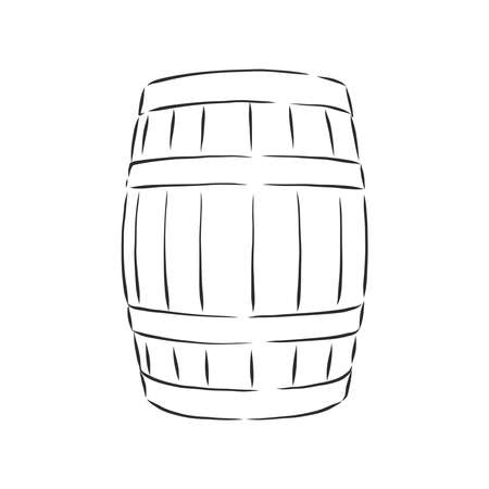 barrel, wine, element for design hand drawing vectorのイラスト素材