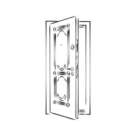 Hand Draw Sketch of Doorsのイラスト素材