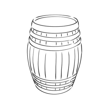 barrel, wine, element for design hand drawing vectorのイラスト素材