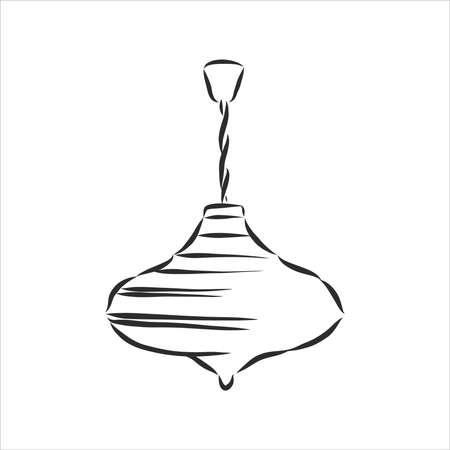 Whirligig baby icon. Vector. White toy on green background. Baby shower simple symbol in flat design with long shadow. whirligig peg-top, vector sketch illustrationのイラスト素材