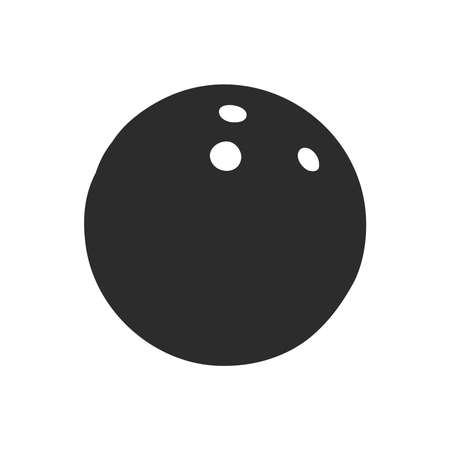 Bowling skittles and ball sketch vector illustrationのイラスト素材