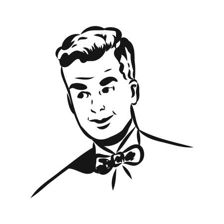 Vector Comic Book View of Characters Facial Expressionのイラスト素材
