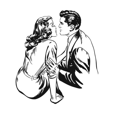 Vector Comic Book View of Characters Facial Expressionのイラスト素材