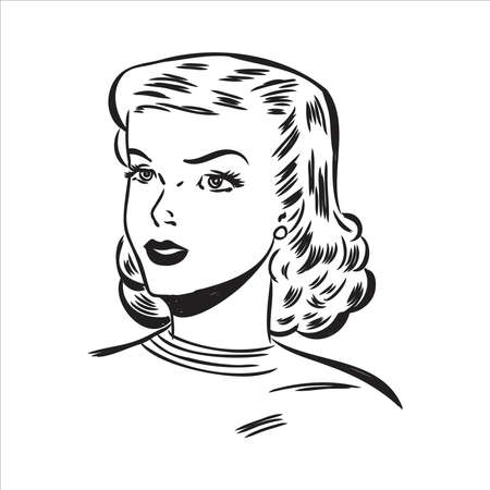 Portrait man winking at camera. Easy editable layered vector illustration.のイラスト素材