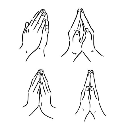 hands folded in a prayer to god hands folded in prayer, vectorのイラスト素材