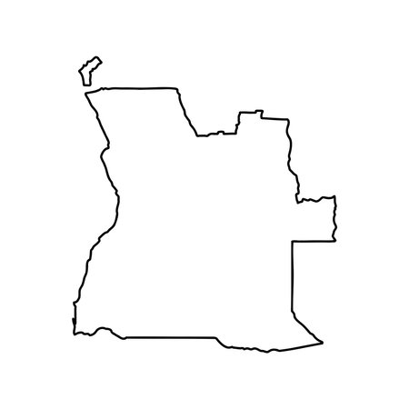 Angola Map - World Map International vector template with High detailedのイラスト素材