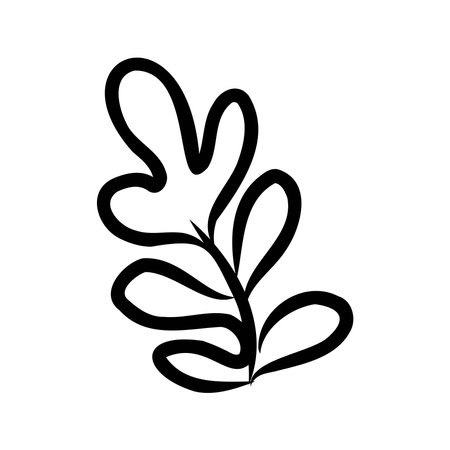 Shrub of various shapes, bush of grass With illustration style doodle and line artのイラスト素材