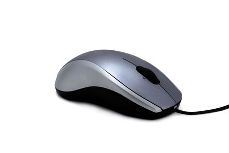 small computer mouse isolated over white
