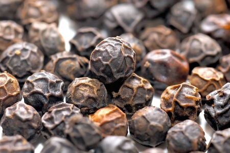 black pepper balls close up background