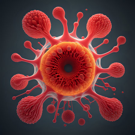 3d rendering of Human cell or Embryonic stem cell microscope background - generated by aiの素材
