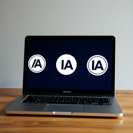 Laptop with alphabets on the screen. Conceptual image.の素材