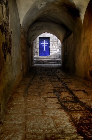 Light in the tunnel, hdr processed imageの写真素材