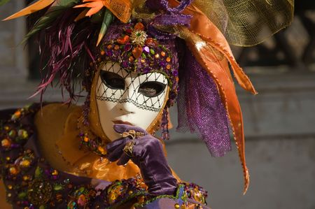 Beautiful venetian womanの写真素材