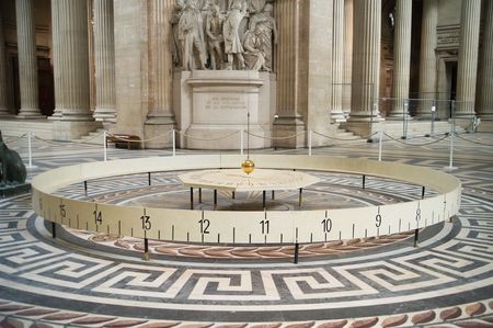 Foucault pendulum in Pantheon, Parisの写真素材