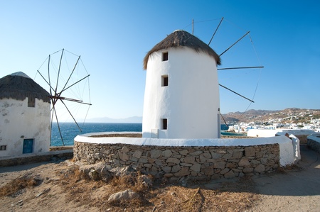 Mykonos windmillsの写真素材