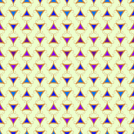Vintage seamless pattern with triangles on light background
