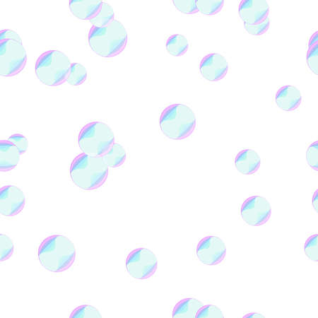 Bubbles background seamless pattern on white backgroundのイラスト素材