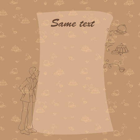 Smell something tasty. Blank for menu, illustrationのイラスト素材