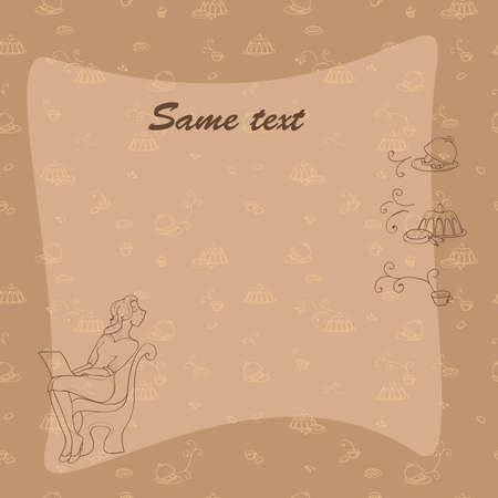 Smell something tasty. Blank for menu, illustrationのイラスト素材