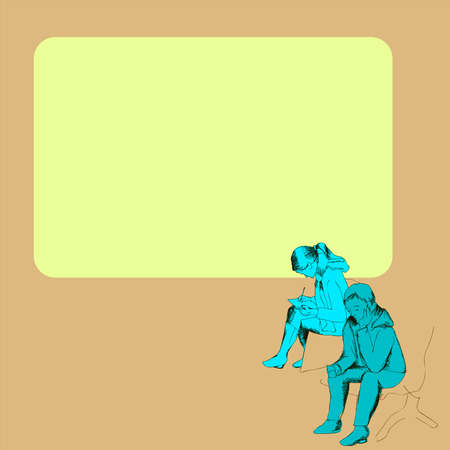 People process information form for text illustrationのイラスト素材