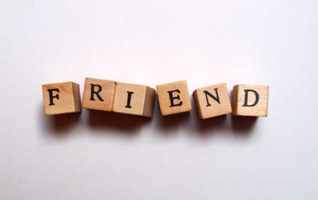 friend isolated on whileの写真素材