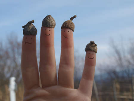 smiling fingersの写真素材