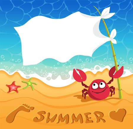 Beach sand and sea Background. のイラスト素材