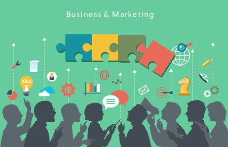 Business people group over conceptual. のイラスト素材