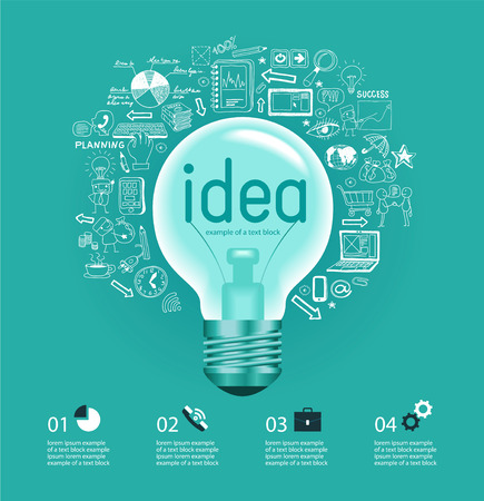 Business idea Doodle set のイラスト素材