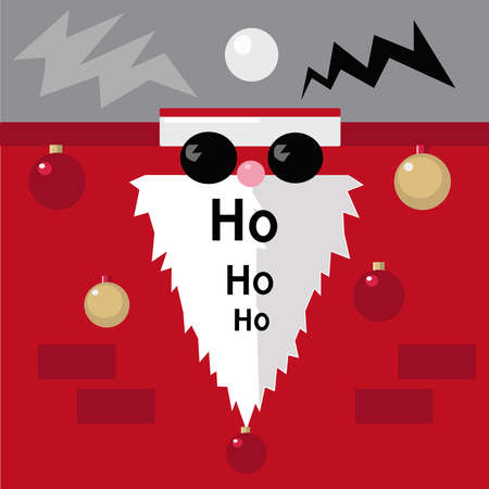 Santa Claus with sunglassesのイラスト素材