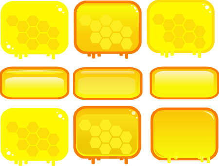 Honey game button vector illustration.のイラスト素材