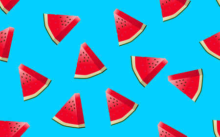 the blue summer pattern with watermelons